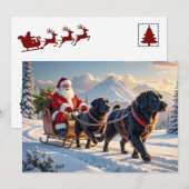 Newfoundlander Christmas Card Feestdagenkaart (Voorkant / Achterkant)