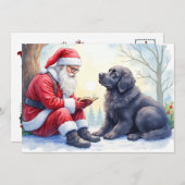 Newfoundlander Christmas Kaart (Voorkant / Achterkant)