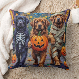 Newfoundlander Halloween Kostuums voor Trick-or-Tr Kussen