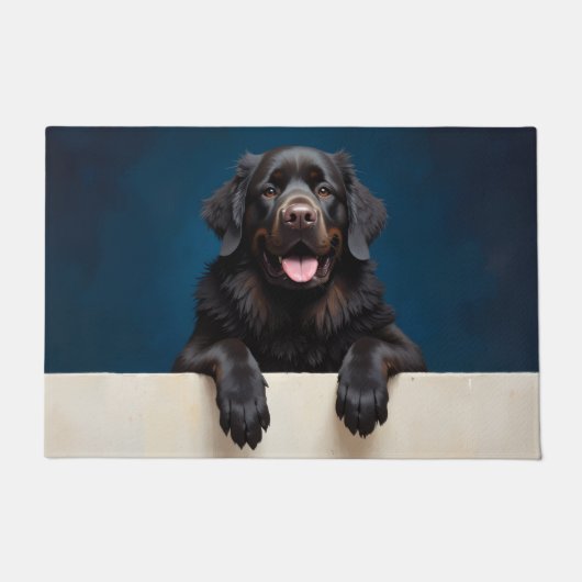 Newfoundlander Hond Deurmat Kunst (Voorkant)