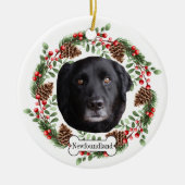 Newfoundlander hond Gepersonaliseerd Ornament voor (Voorkant)