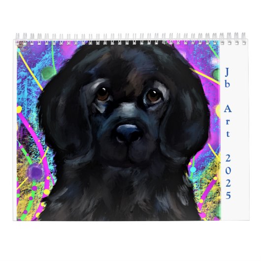 NEWFOUNDLANDER HOND KALENDER (Achterkant)