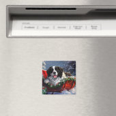 Newfoundlander Hond Kerst Festief Magneet (Insitu (Vaatwasser))
