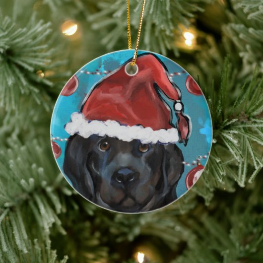 Newfoundlander Keramisch Ornament (Boom)
