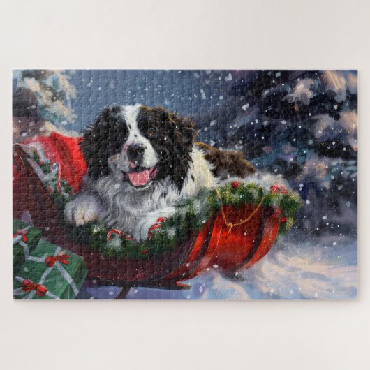 Newfoundlander Kerst Festief Legpuzzel (Horizontaal)