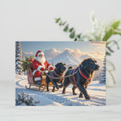 Newfoundlander Kerstkaart (Staand voorkant)