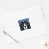 Newfoundlander Vierkante Sticker (Envelop)