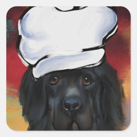 Newfoundlander vierkante sticker (Voorkant)