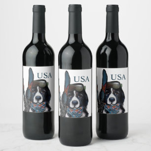 NEWFOUNDLANDER  WIJN ETIKET