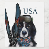 NEWFOUNDLANDER  WIJN ETIKET (Enkel label)