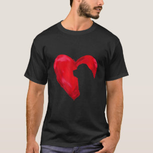 Newfoundlandhart  cadeau voor Valentijnsdag silhou T-shirt