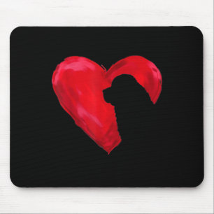 Newfoundlandhart   cadeau voor Valentijnsdagen Muismat