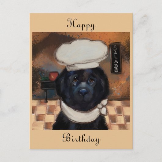 Newfoundlandhond    briefkaart (Voorkant)