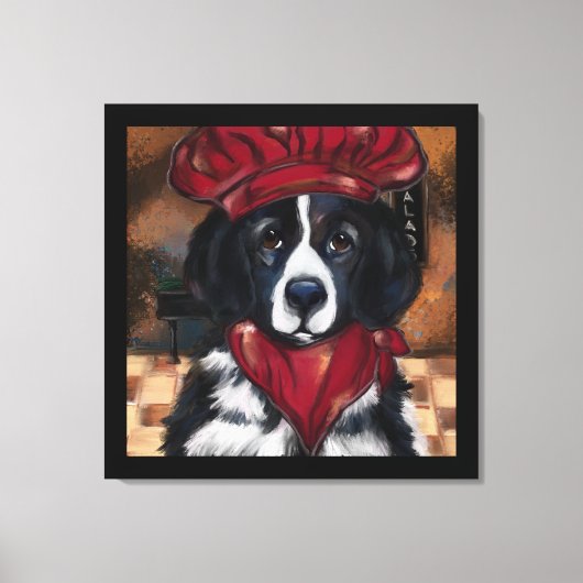 Newfoundlandhond canvas afdruk (Voorkant)