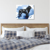 Newfoundlandhond Canvas Afdruk (Insitu (Slaapkamer))