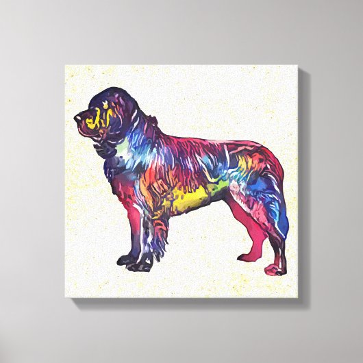 Newfoundlandhond Canvas Afdruk (Voorkant)