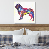 Newfoundlandhond Canvas Afdruk (Insitu (Slaapkamer))