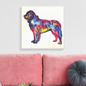 Newfoundlandhond Canvas Afdruk (Insitu (Woonkamer))