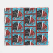 Newfoundlandhond            fleece deken (Voorkant (Horizontaal))