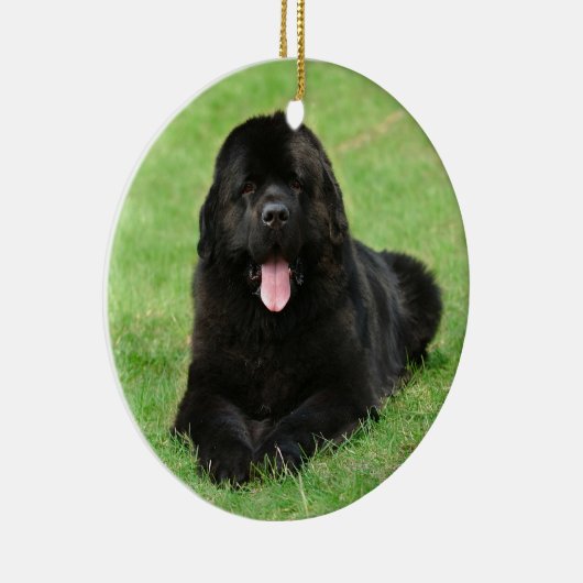 Newfoundlandhond Keramisch Ornament (Rechts)