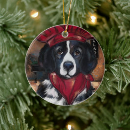 Newfoundlandhond Keramisch Ornament