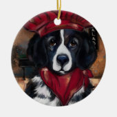 Newfoundlandhond Keramisch Ornament (Voorkant)