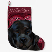 Newfoundlandhond   kleine kerstsok (Voorkant)
