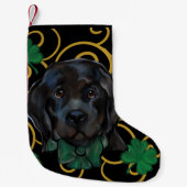 Newfoundlandhond   kleine kerstsok (Voorkant)