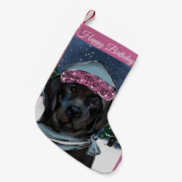 Newfoundlandhond   kleine kerstsok