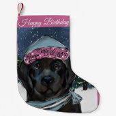 Newfoundlandhond   kleine kerstsok (Voorkant)