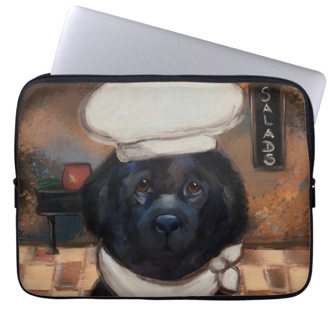 Newfoundlandhond        laptop sleeve (Voorkant)