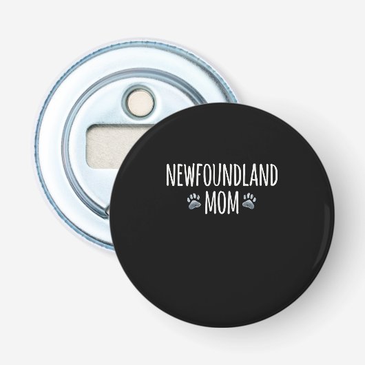 Newfoundlandhond | Ontwerp van de staafpoten Button Flesopener (Voorkant)