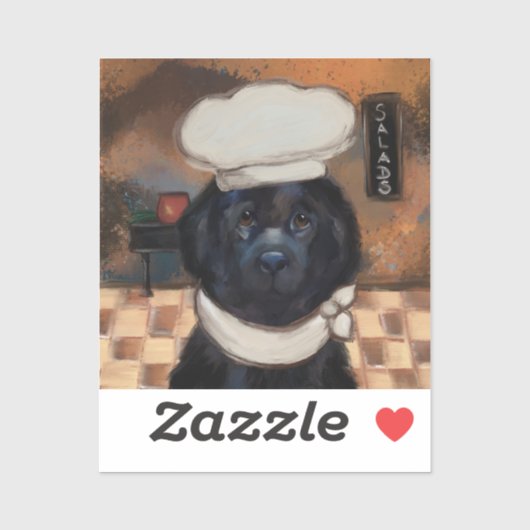 Newfoundlandhond   sticker (Vel)