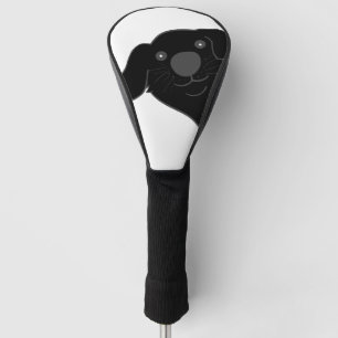 Newfoundlandhond Zwart Kijken Kartentekening Golfheadcover