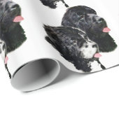 Newfoundlandhonden zwart-wit cadeaupapier (Rol Hoek)