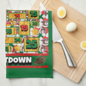 Newfypoo Counting Kerstmis Advent Calendar Dog Theedoek (Quarter Fold)