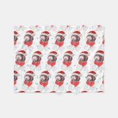 Newfypoo-hondenras Kerststerren Fleece Deken (Voorkant (Horizontaal))