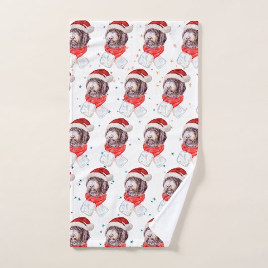 Newfypoo-hondenras Kerststerren Handdoek (Handdoek)