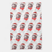 Newfypoo-hondenras Kerststerren Theedoek (Verticaal)