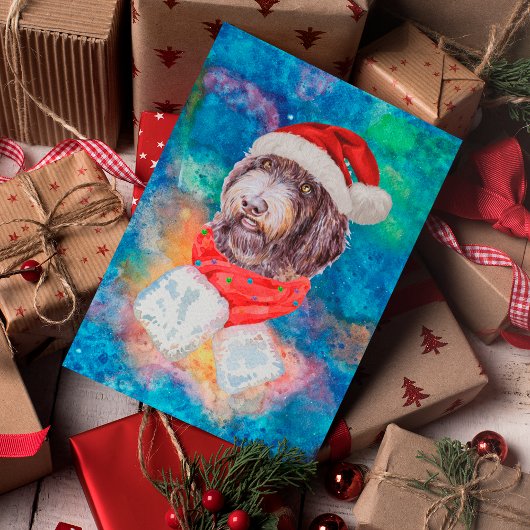 Newfypoo-ras hond kerst feestdagenkaart