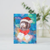Newfypoo-ras hond kerst feestdagenkaart (Staand voorkant)