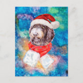 Newfypoo-ras hond kerst feestdagenkaart (Voorkant)