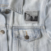 Newgate-gevangenis en Old Bailey Vierkante Button 5,1 Cm (In situ)