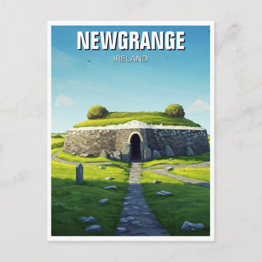 Newgrange Ierland Reis Briefkaart (Voorkant)