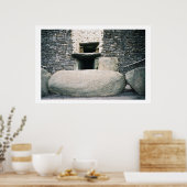 Newgrange Ireland, Ancient Spiral Stone Symbols Poster (Keuken)