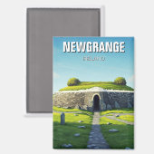 Newgrange Ireland Travel Magneet (Voorkant / Achterkant)