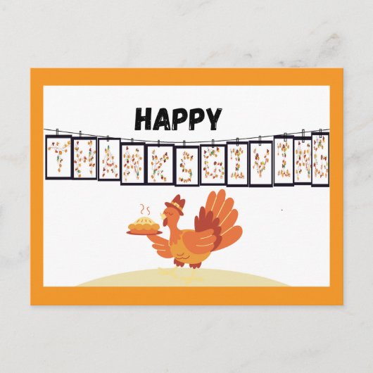 NewHappy Thanksgiving Post Kaarten Feestdagenkaart (Voorkant)