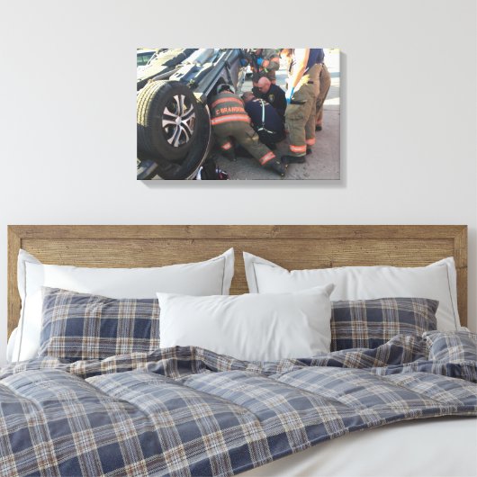 Newkirk Fire rescue Canvas Afdruk (Insitu (Slaapkamer))