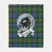 Newlands Clan Badge Tartan Pset Fleece Deken (Voorkant)