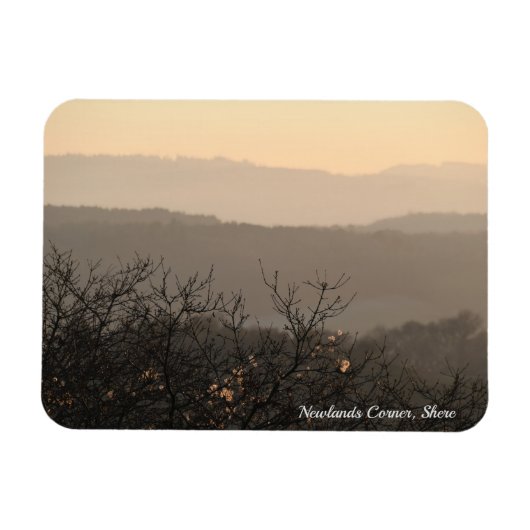 Newlands Corner, Abstract Shere Landscape Magneet (Horizontaal)
